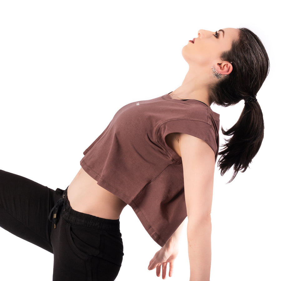 Step Ahead Maroon Crop T-shirt Step Ahead Maroon Crop T-shirt