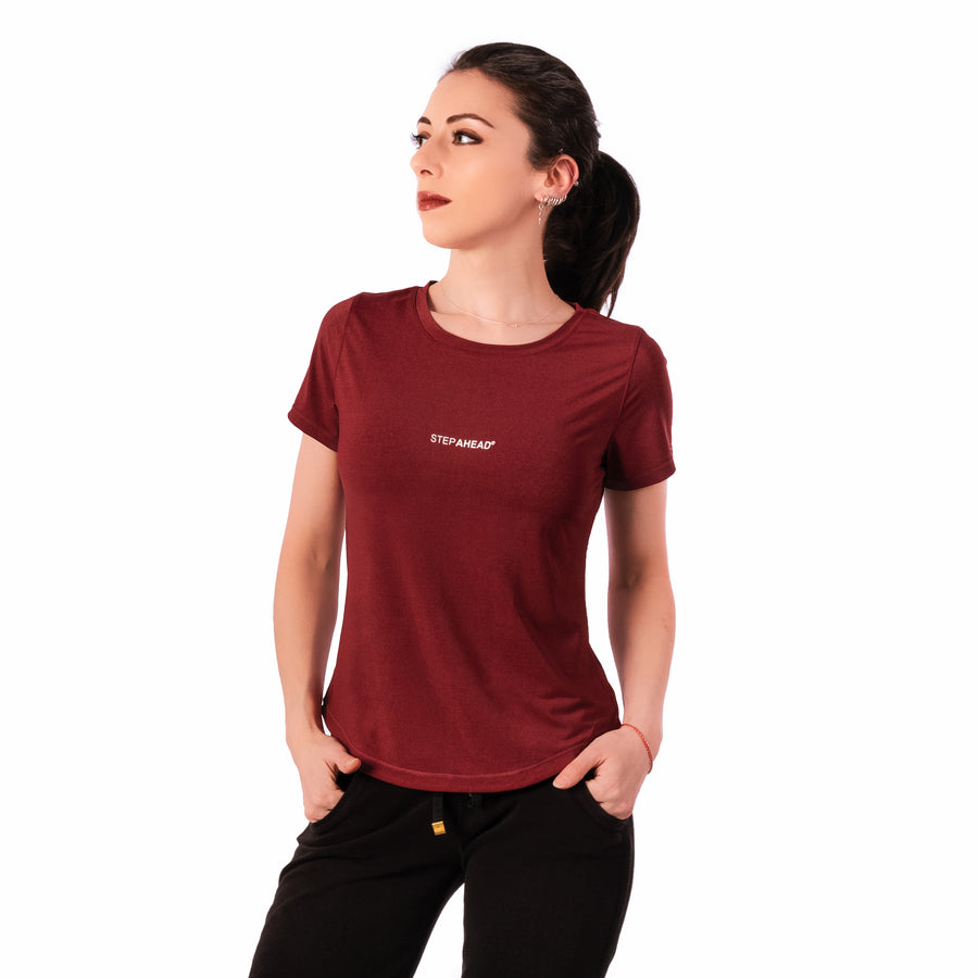 Step Ahead Burgundy Seamless Sports T-shirt Step Ahead Burgundy Seamless Sports T-shirt