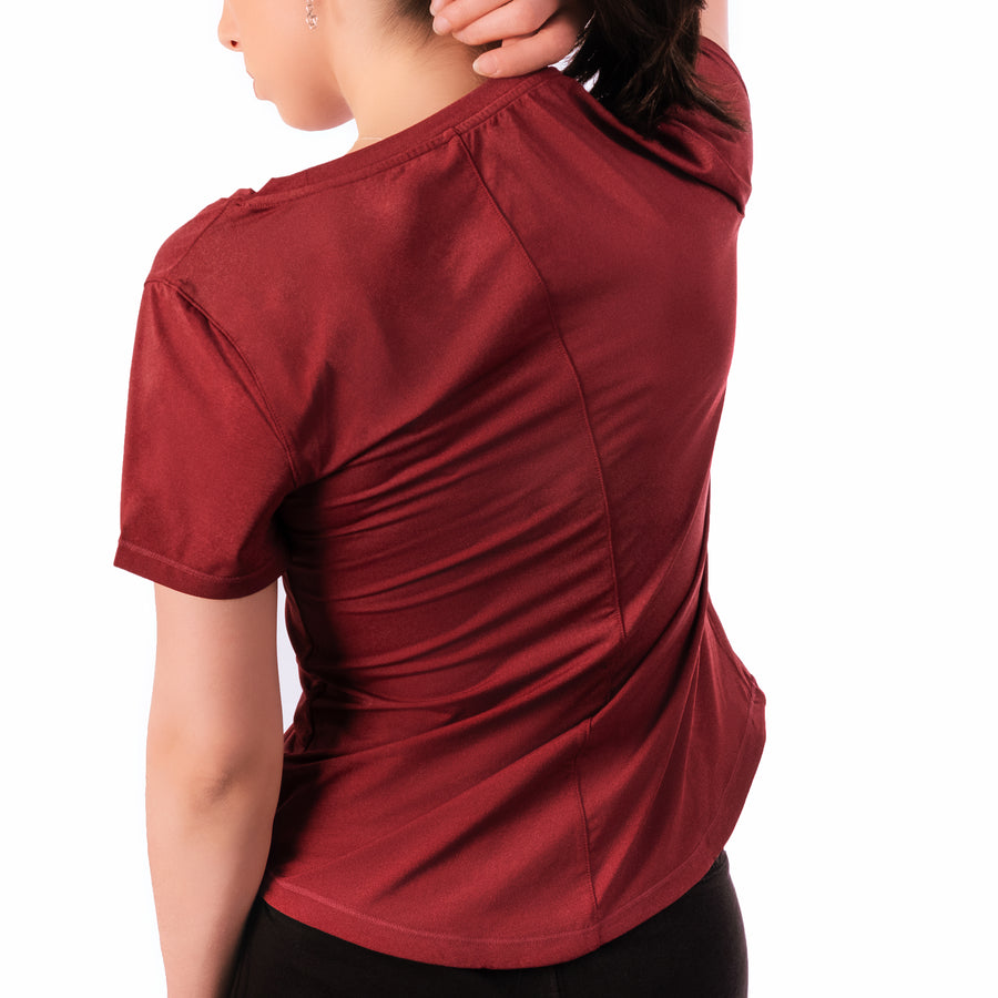 Step Ahead Burgundy Seamless Sports T-shirt Step Ahead Burgundy Seamless Sports T-shirt