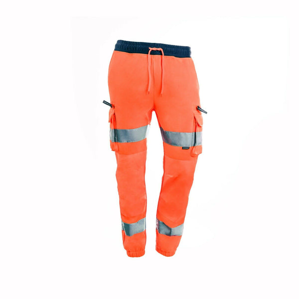 STEP AHEAD Hi Vis Viz Combat Trousers JOGGING BOTTOMS Workwear JOGGERS ORANGE