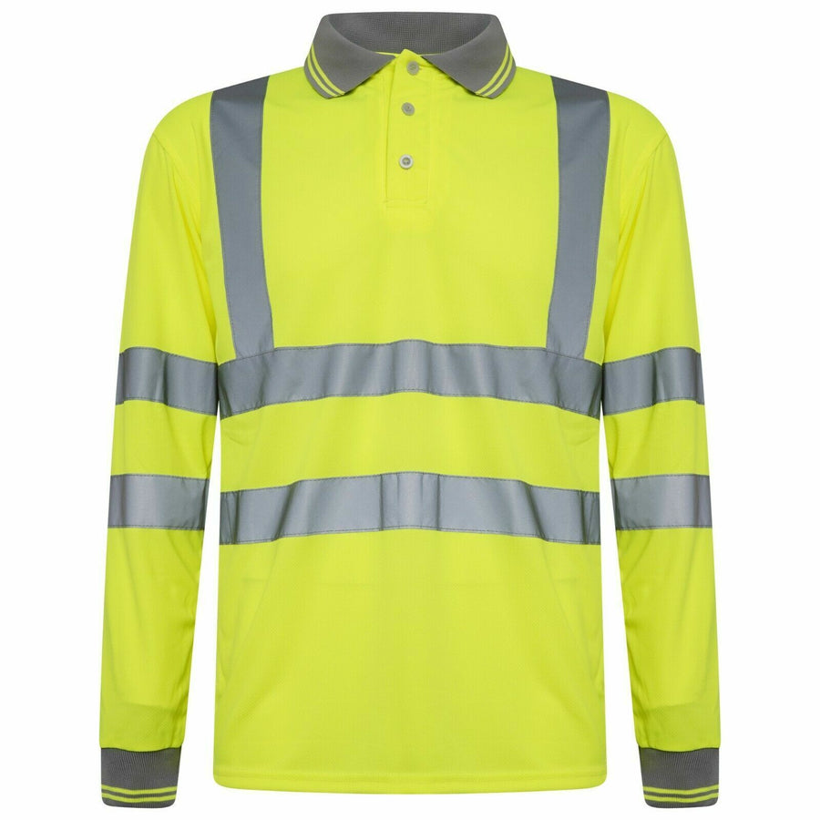 Step Ahead Hi Vis Long Sleeve Polo Shirt