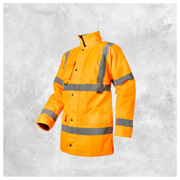 Custom Print Hi Vis Waterproof Parka Jacket – Orange