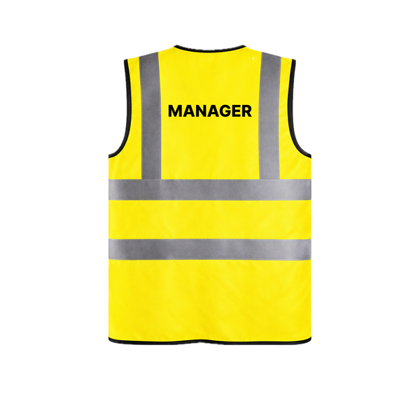 Manager Hi Vis Vest Waistcoat 2 Band and Brace