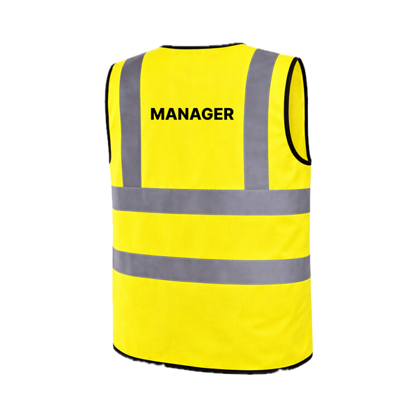 Manager Hi Vis Vest Waistcoat 2 Band and Brace