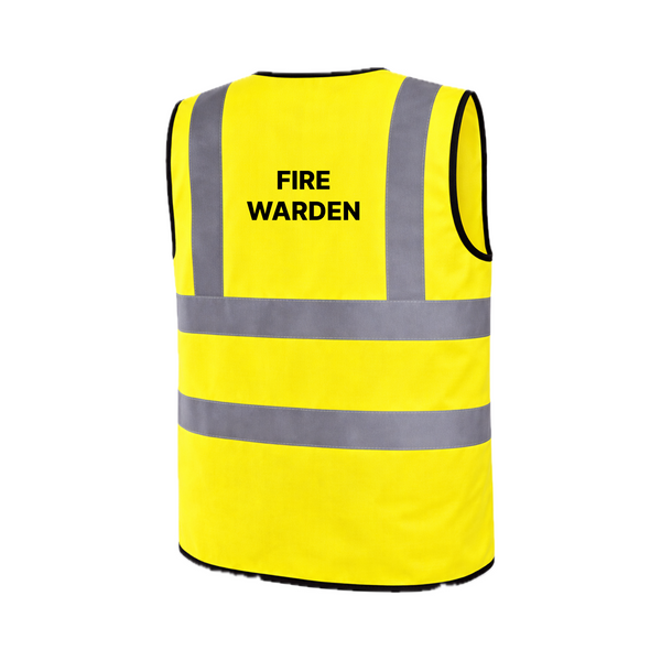 Fire Warden Hi Vis Vest Waistcoat 2 Band and Brace