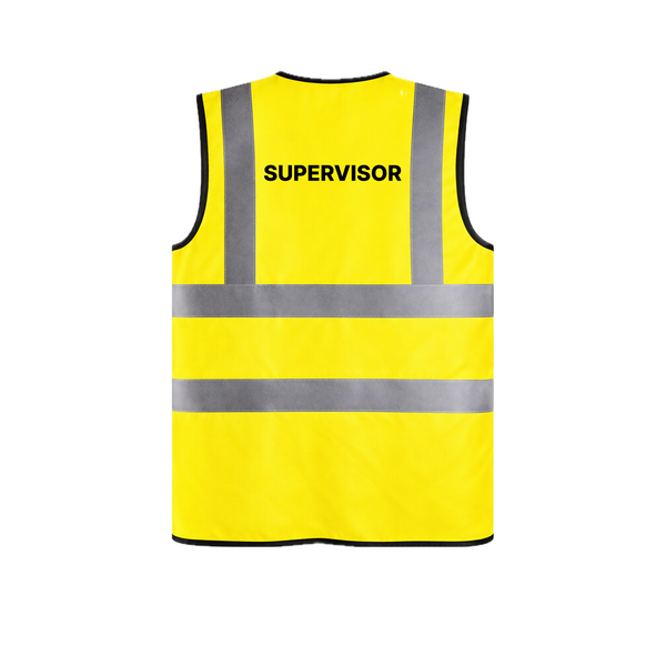 Supervisor Hi Vis Vest Waistcoat 2 Band and Brace