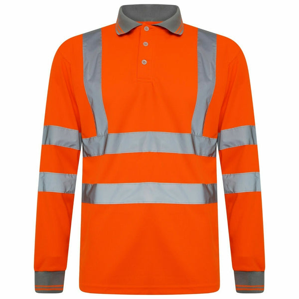 Step Ahead Hi Vis Long Sleeve Polo Shirt