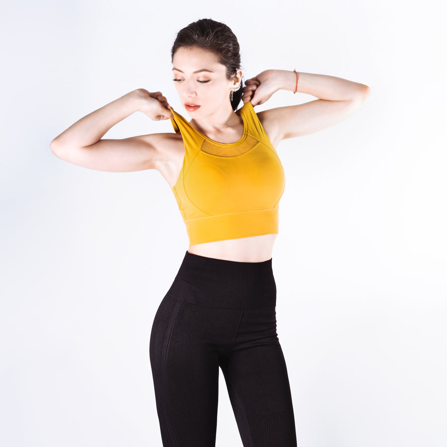 Step Ahead Seamless Sports Yellow Bra
