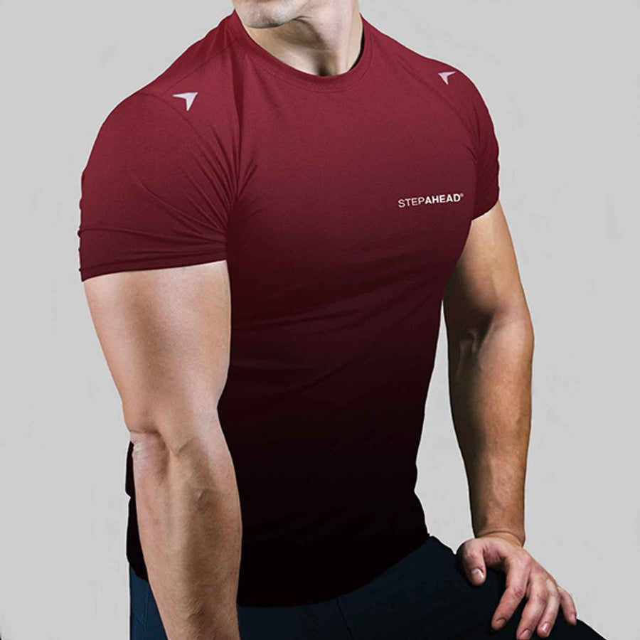 STEPAHEAD Short Sleeve Red Gradient T-Shirt