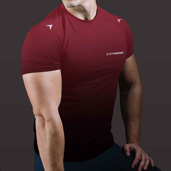STEPAHEAD Short Sleeve Red Gradient T-Shirt