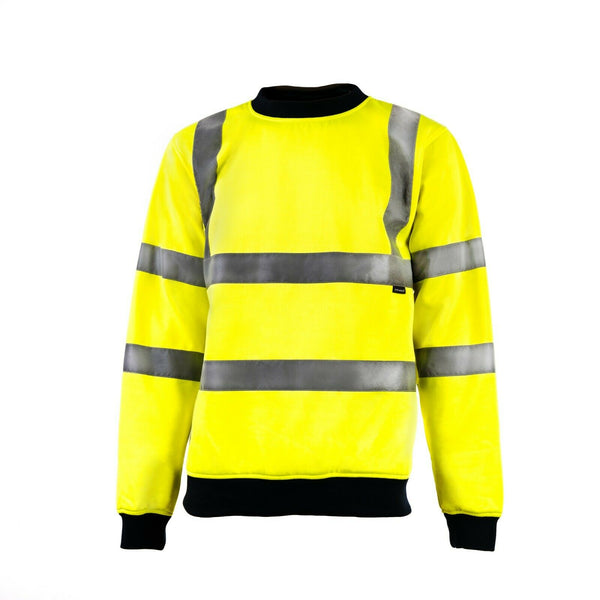 STEP AHEAD High Visibility Crew Neck Sweatshirt Work Safety Jumper